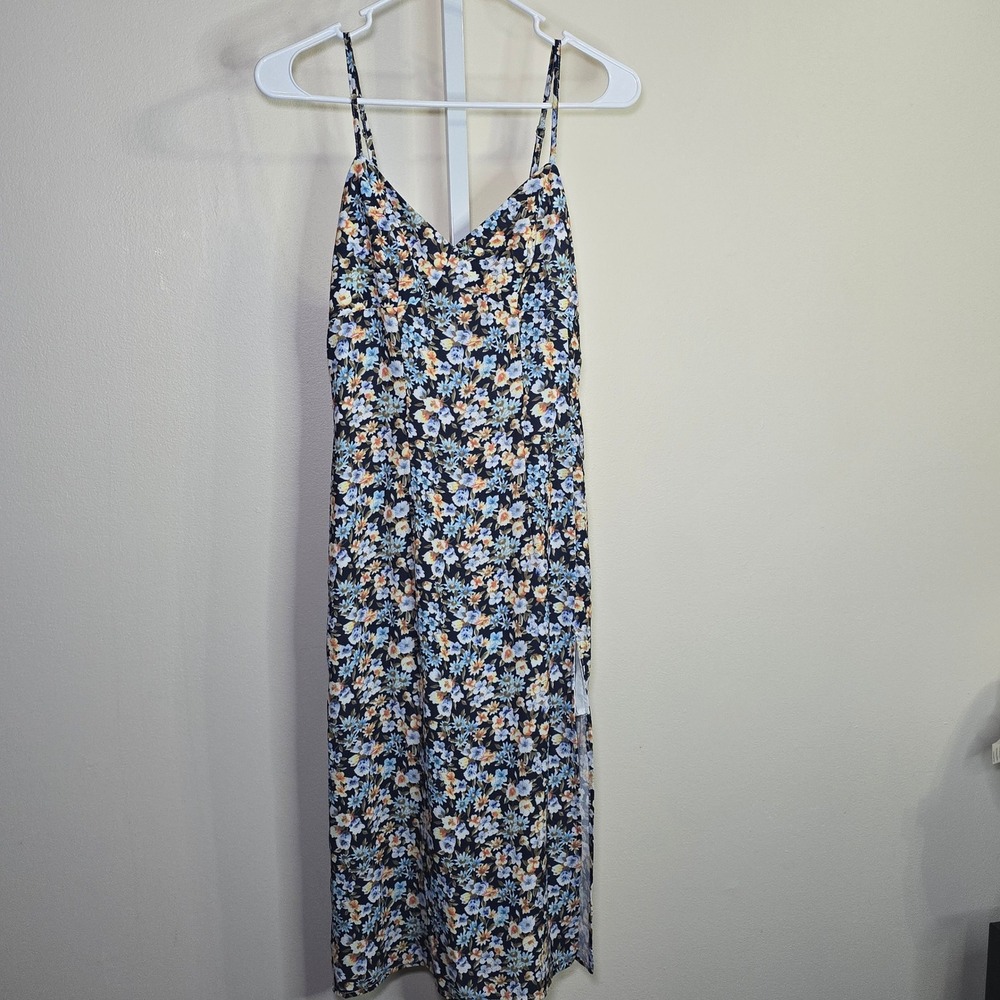 Commense Floral Midi Dress Cottagecore Summer Casual XS